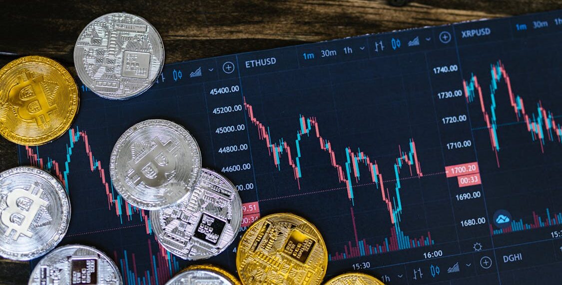 Concepto de criptomonedas y tecnología blockchain